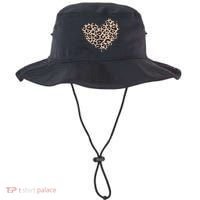 Leopard Cheetah Animal Print Heart Bucket Hat thumb 0