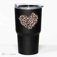 Leopard Cheetah Animal Print Heart Tumbler thumb 0