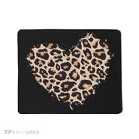 Leopard Cheetah Animal Print Heart Mousepad thumb 0