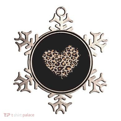 Leopard Cheetah Animal Print Heart Ornament