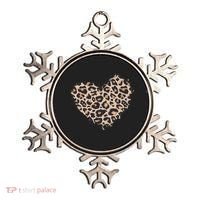 Leopard Cheetah Animal Print Heart Ornament thumb 0