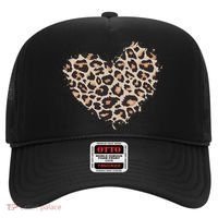 Leopard Cheetah Animal Print Heart Hat thumb 0
