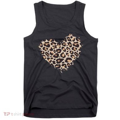 Leopard Cheetah Animal Print Heart Tank Top