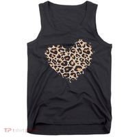 Leopard Cheetah Animal Print Heart Tank Top thumb 0