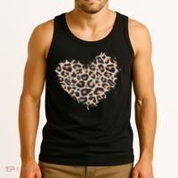 Leopard Cheetah Animal Print Heart Tank Top thumb 3