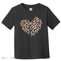 Leopard Cheetah Animal Print Heart Toddler T-Shirt thumb 0