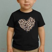 Leopard Cheetah Animal Print Heart Toddler T-Shirt thumb 2