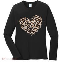 Leopard Cheetah Animal Print Heart Women's Long Sleeve Shirt thumb 0