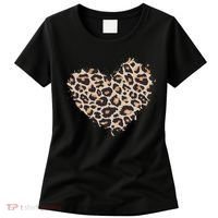 Leopard Cheetah Animal Print Heart Women's T-Shirt thumb 0