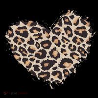 Leopard Cheetah Animal Print Heart Women's T-Shirt thumb 6