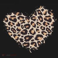 Leopard Cheetah Animal Print Heart Kids Long Sleeve Shirt thumb 2