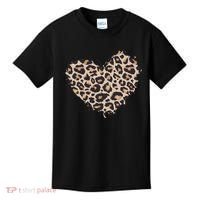 Leopard Cheetah Animal Print Heart Kids T-Shirt thumb 0