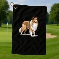 Life Can Be Rough Collies Make It Better Rough Collie Golf Towel thumb 1
