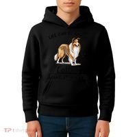 Life Can Be Rough Collies Make It Better Rough Collie Kids Hoodie thumb 4