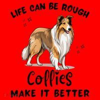 Life Can Be Rough Collies Make It Better Rough Collie Santa Hat thumb 1