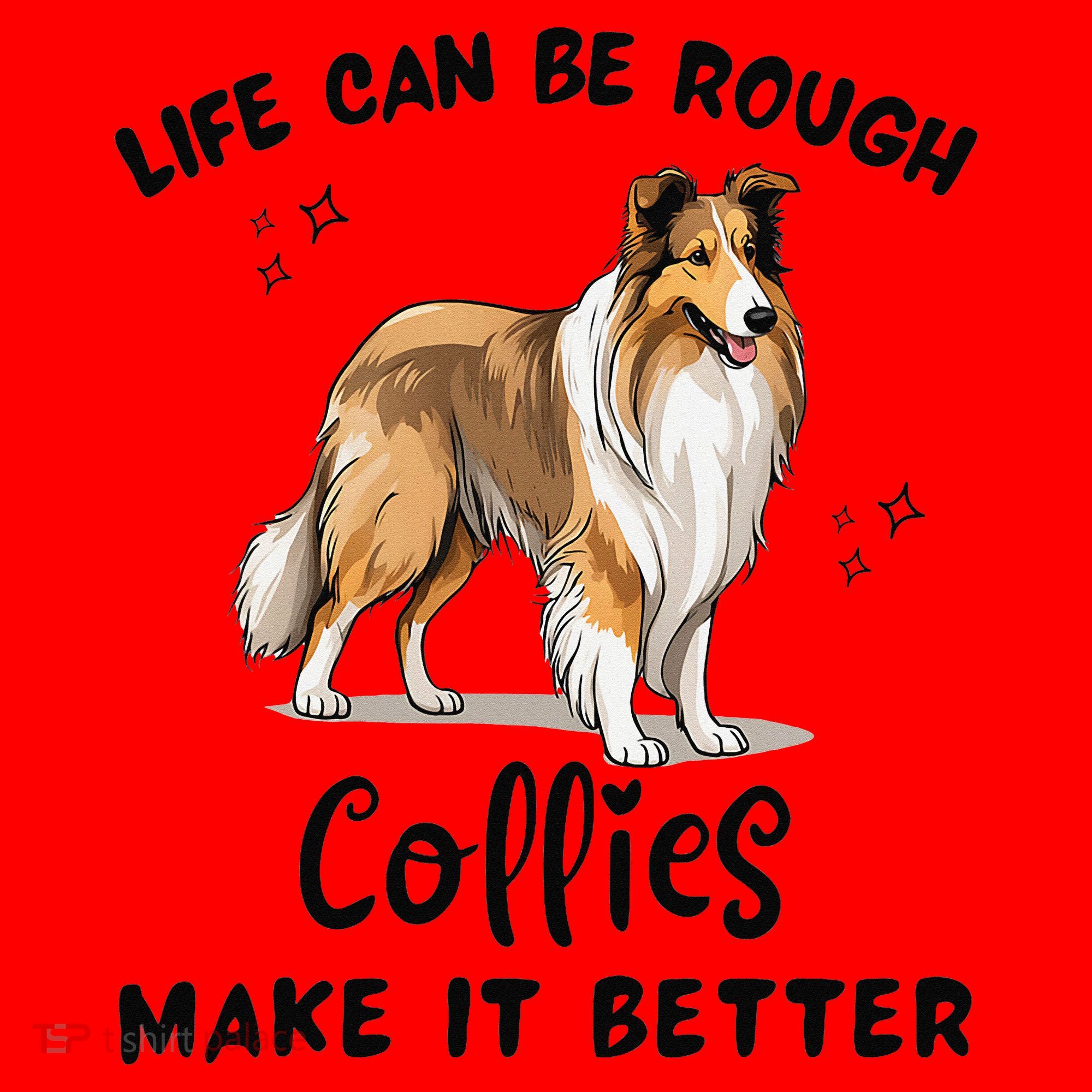 Life Can Be Rough Collies Make It Better Rough Collie Santa Hat