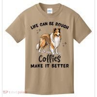 Life Can Be Rough Collies Make It Better Rough Collie Kids T-Shirt thumb 0