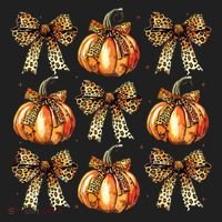 Leopard Coquette Bow Pumpkin Spooky Season Autumn Halloween Women's Sweatshirt thumb 2