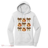 Leopard Coquette Bow Pumpkin Spooky Season Autumn Halloween Women's Hoodie thumb 0