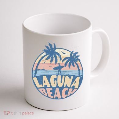 Laguna California Beach Surf Summer Vacation Vintage Coffee Mug back
