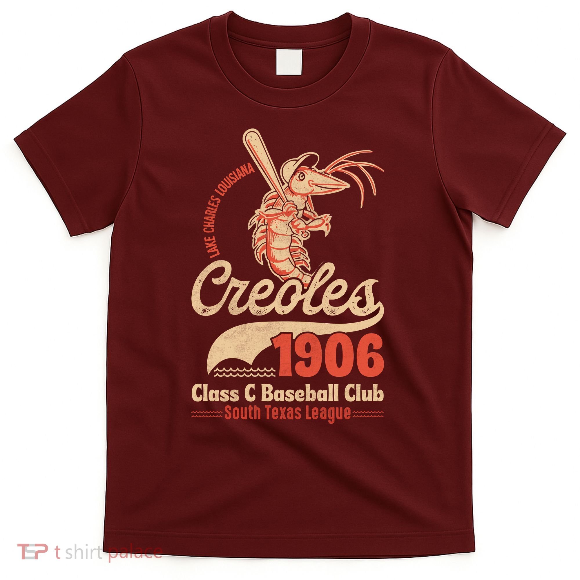 Lake Charles Creoles Louisiana Vintage Defunct Baseball Team T-Shirt