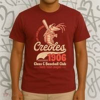 Lake Charles Creoles Louisiana Vintage Defunct Baseball Team T-Shirt thumb 3