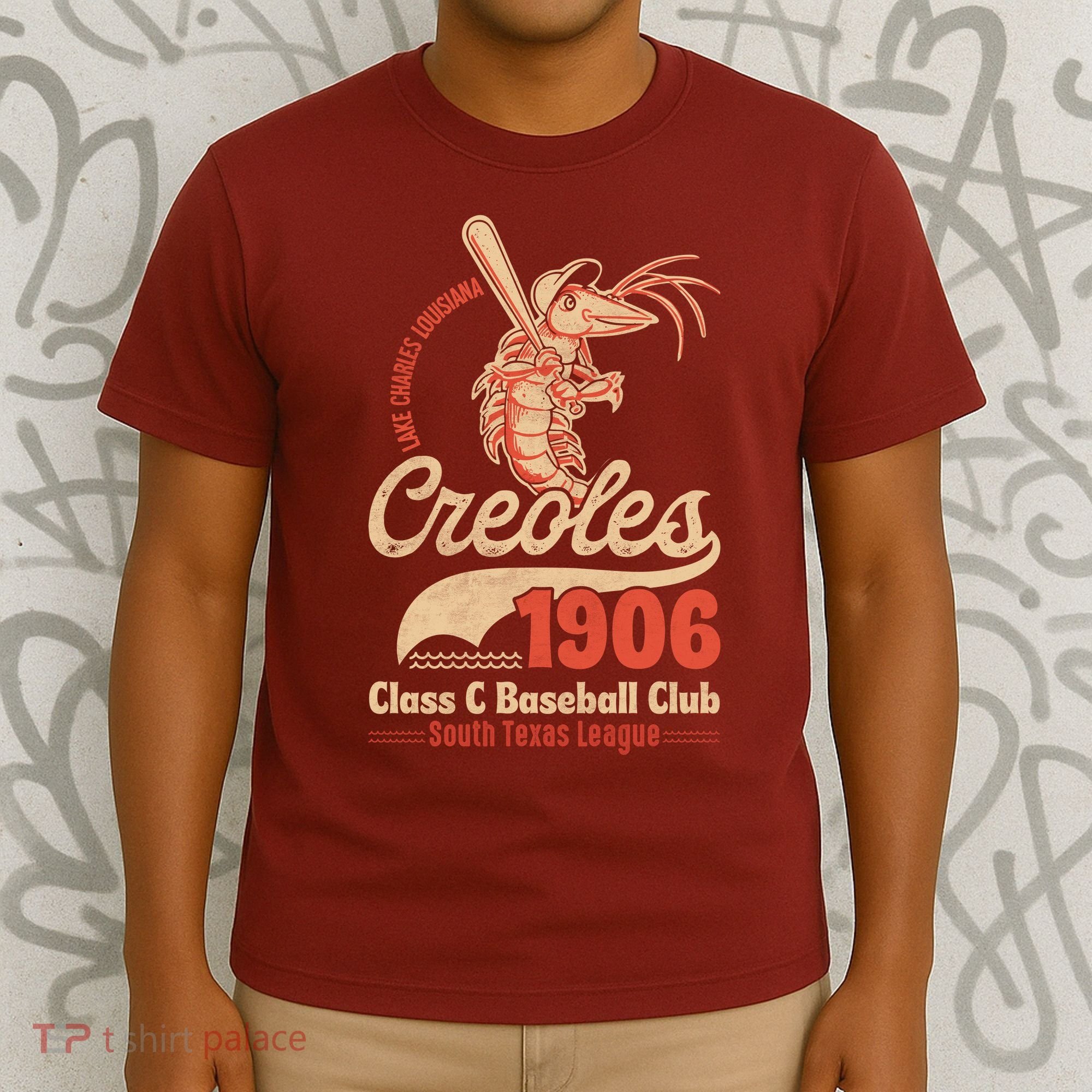 Lake Charles Creoles Louisiana Vintage Defunct Baseball Team T-Shirt