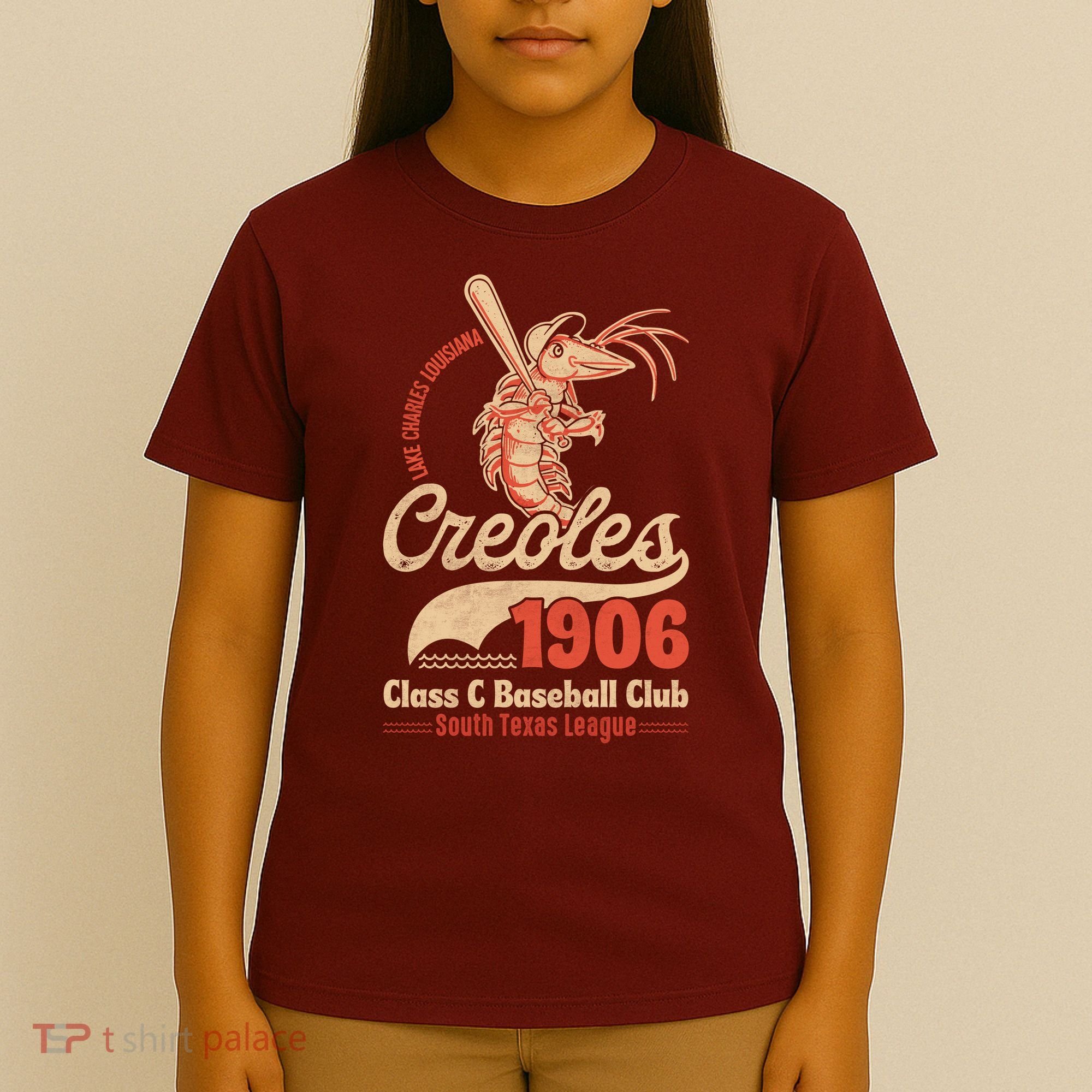 Lake Charles Creoles Louisiana Vintage Defunct Baseball Team T-Shirt
