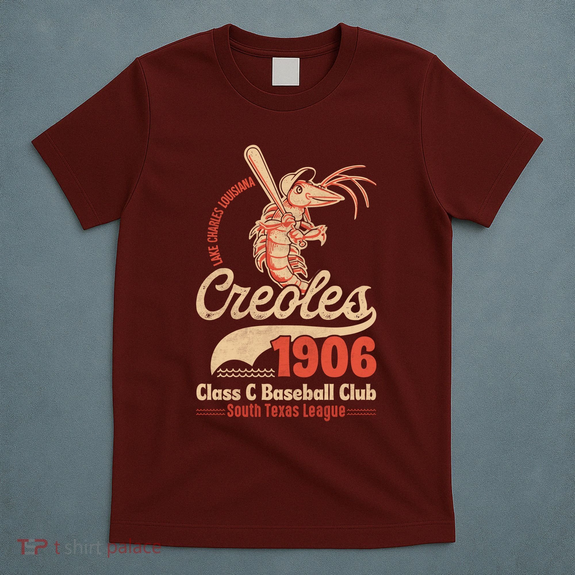 Lake Charles Creoles Louisiana Vintage Defunct Baseball Team T-Shirt