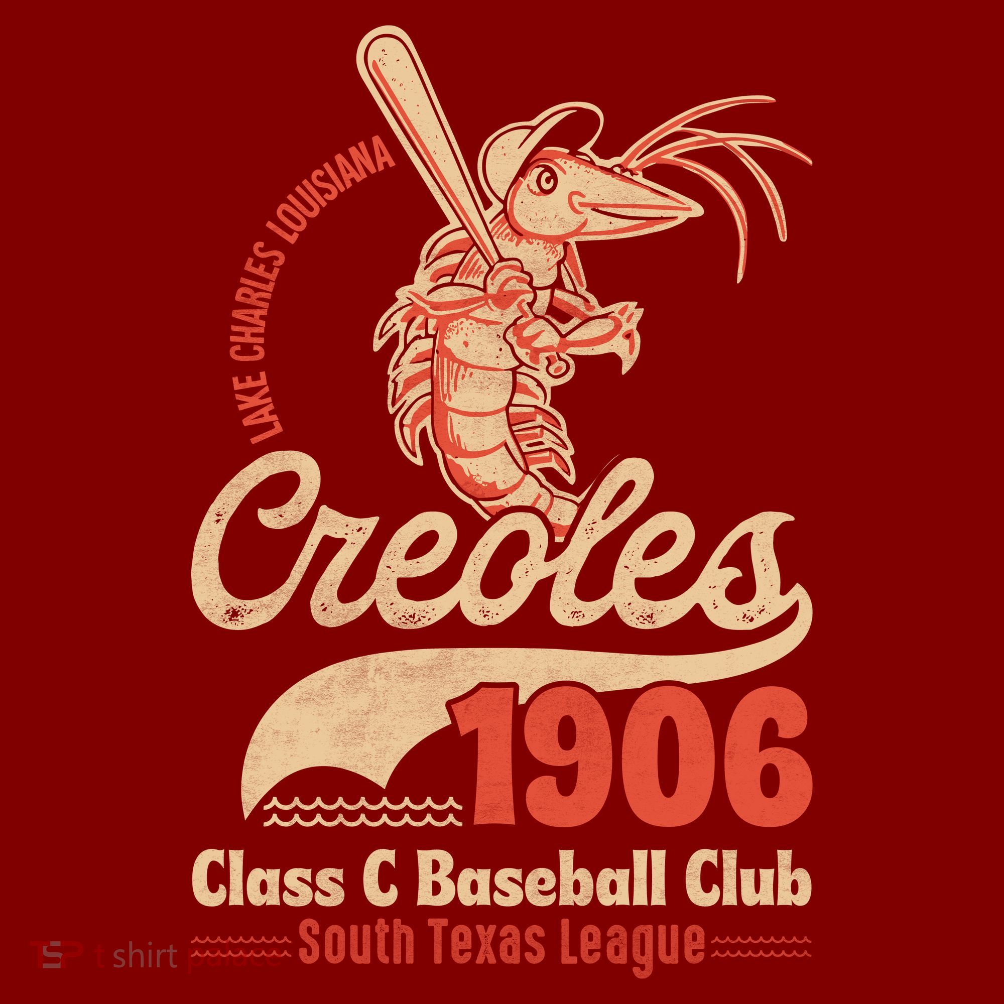 Lake Charles Creoles Louisiana Vintage Defunct Baseball Team T-Shirt