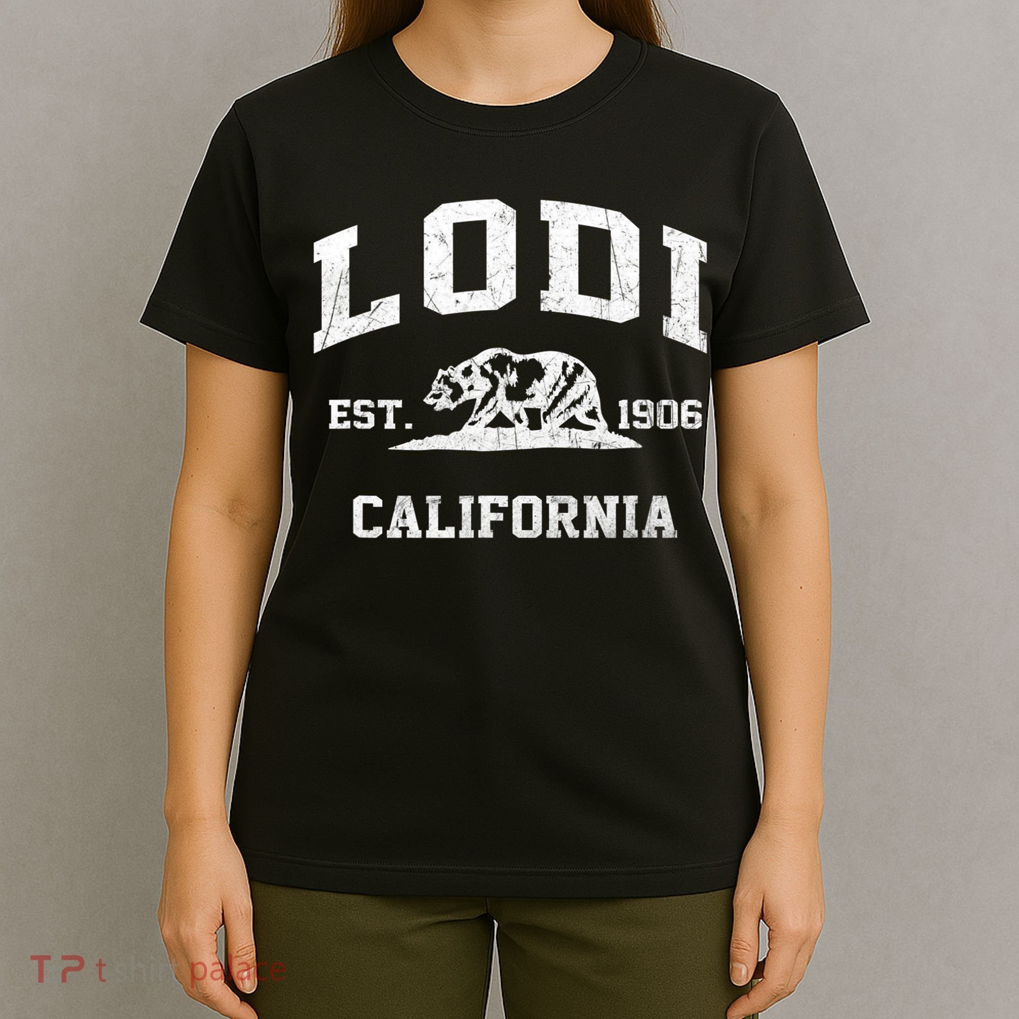 Lodi California CA vintage state Athletic style T-Shirt