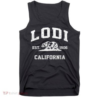 Lodi California CA vintage state Athletic style Tank Top