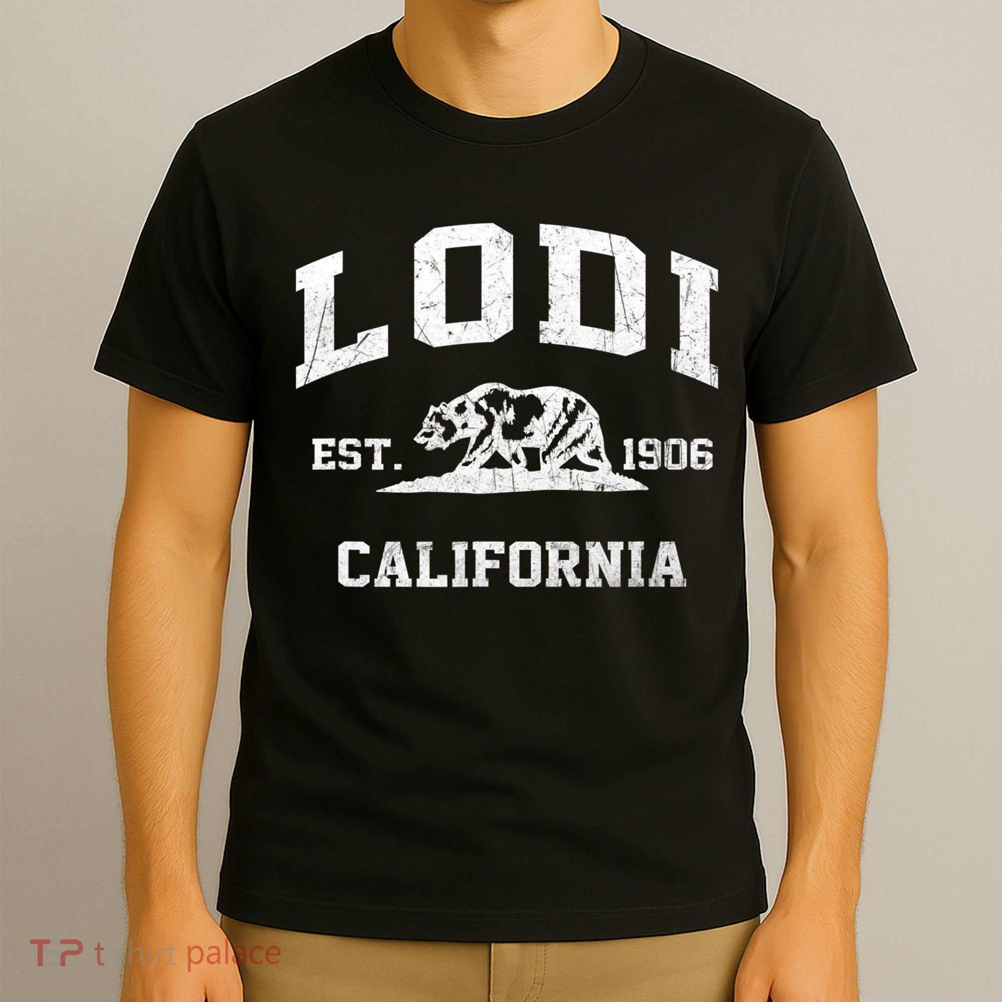 Lodi California CA Vintage State Athletic Style T-Shirt