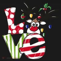 Love Christmas Cute Reindeer Doggie Tank thumb 4