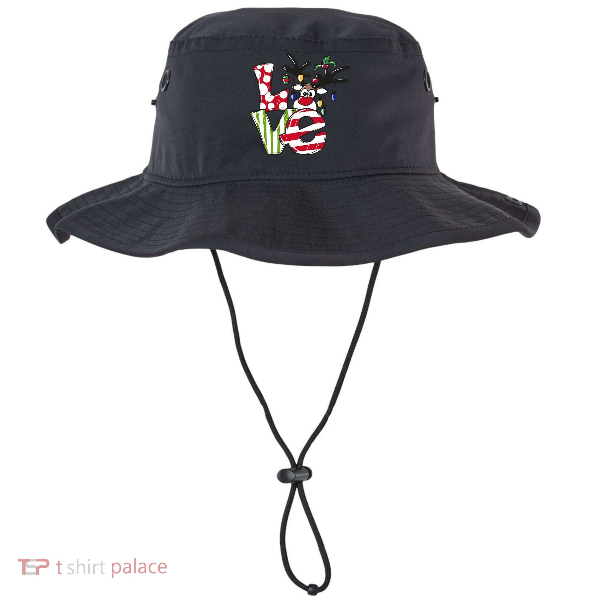 Love Christmas Cute Reindeer Bucket Hat