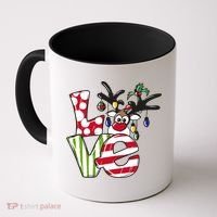 Love Christmas Cute Reindeer Coffee Mug thumb 0