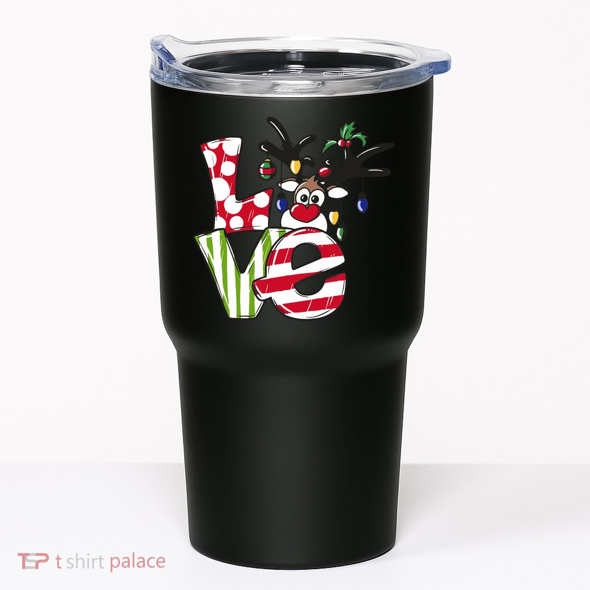 Love Christmas Cute Reindeer Tumbler