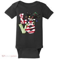 Love Christmas Cute Reindeer Baby Bodysuit thumb 0