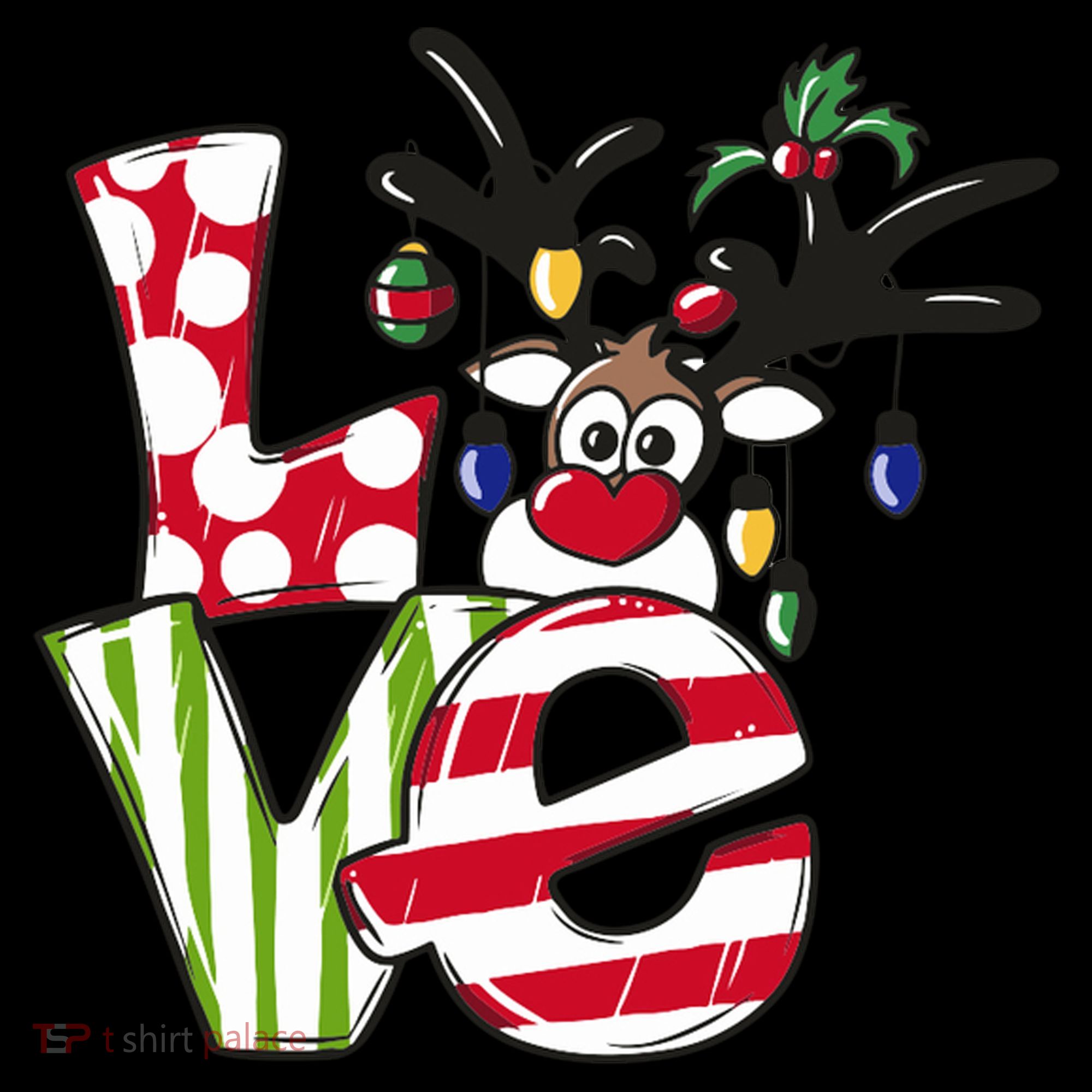 Love Christmas Cute Reindeer Baby Bodysuit