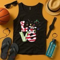 Love Christmas Cute Reindeer Tank Top thumb 4