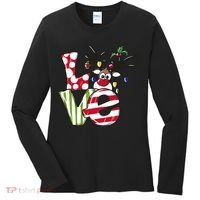 Love Christmas Cute Reindeer Women's Long Sleeve Shirt thumb 0