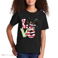 Love Christmas Cute Reindeer Kids T-Shirt thumb 2