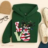 Love Christmas Cute Reindeer Hoodie thumb 4