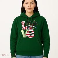 Love Christmas Cute Reindeer Hoodie thumb 5