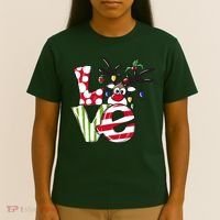 Love Christmas Cute Reindeer T-Shirt thumb 4