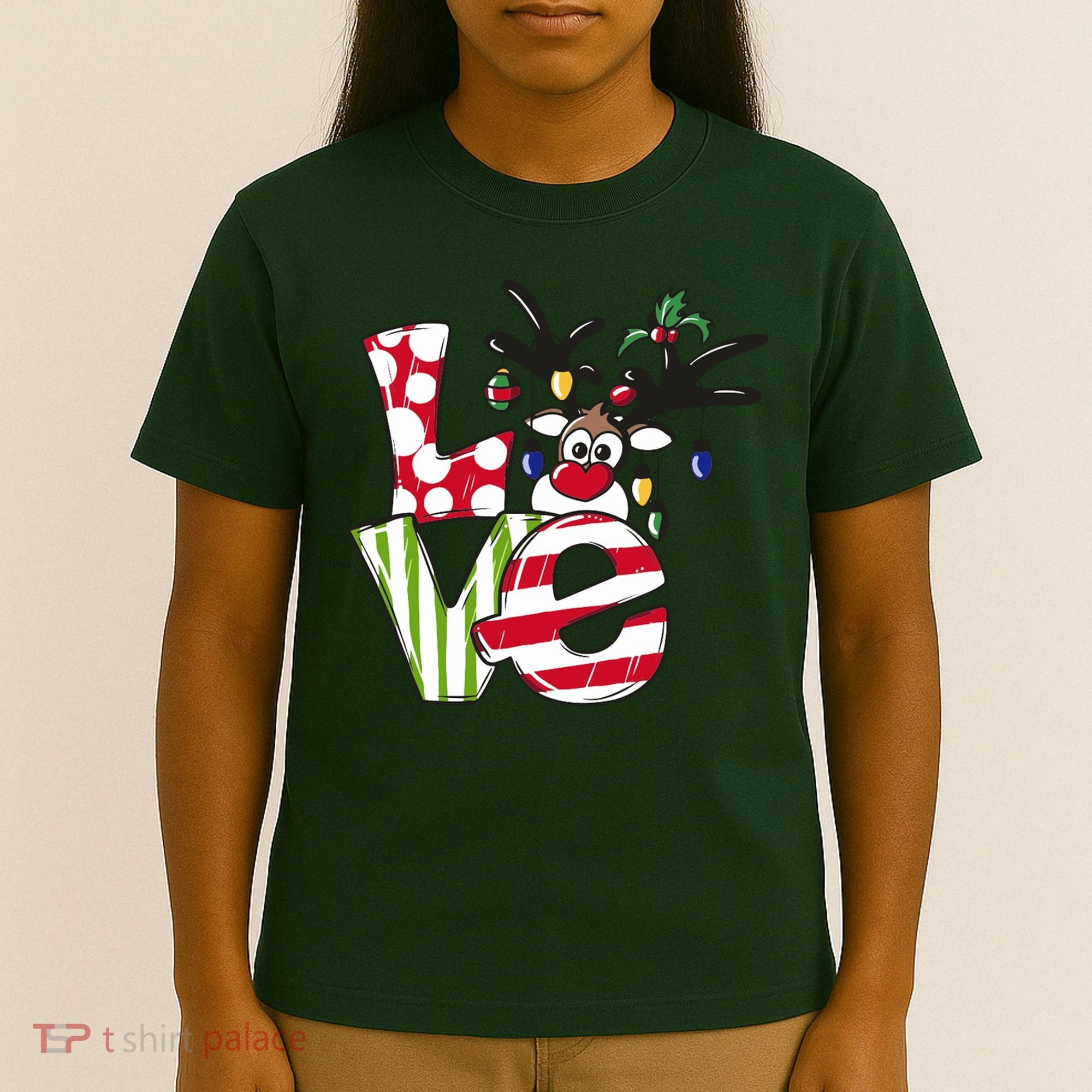 Love Christmas Cute Reindeer T-Shirt