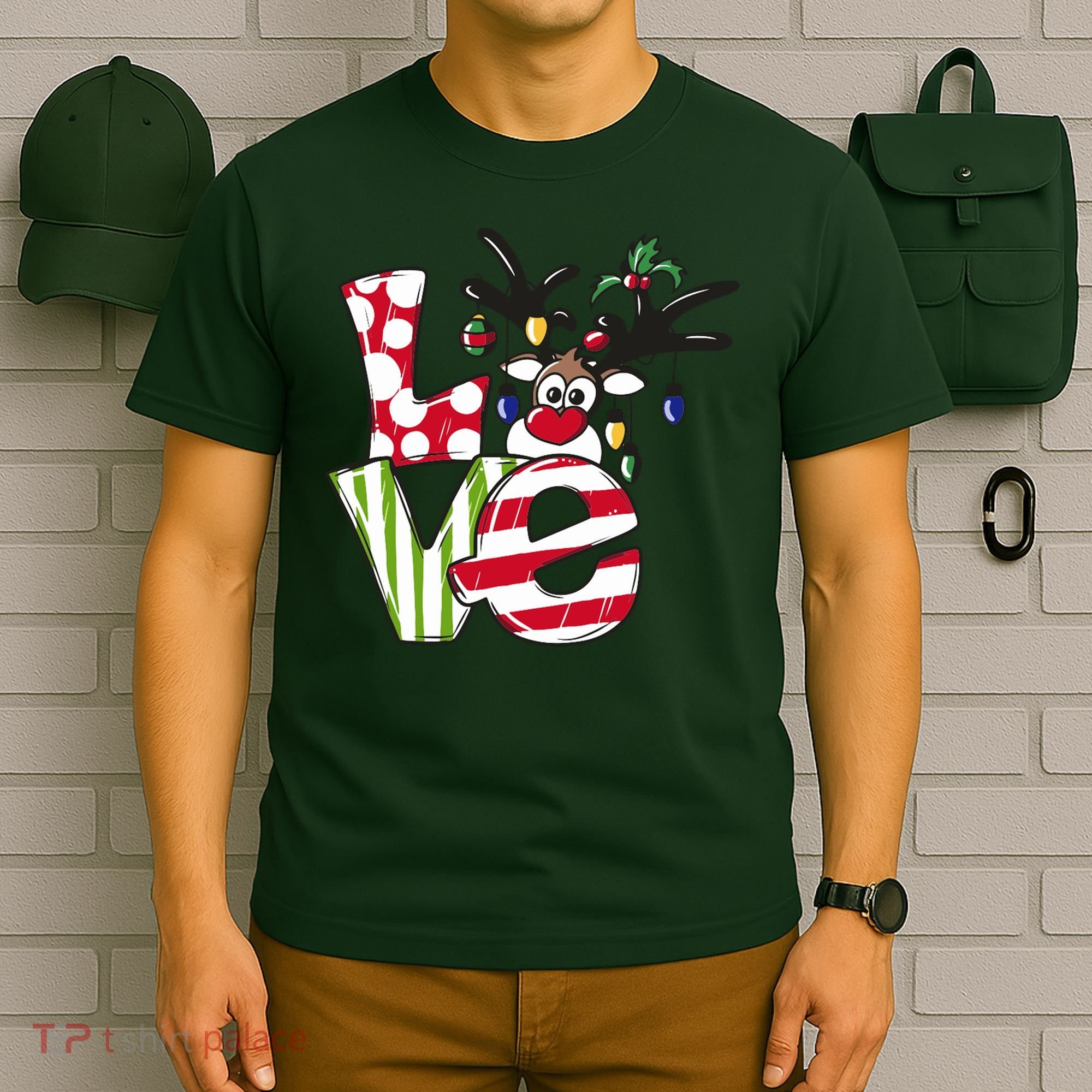 Love Christmas Cute Reindeer T-Shirt