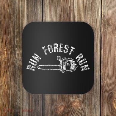 Lumberjack Chainsaw Chop Wood Gift Coaster