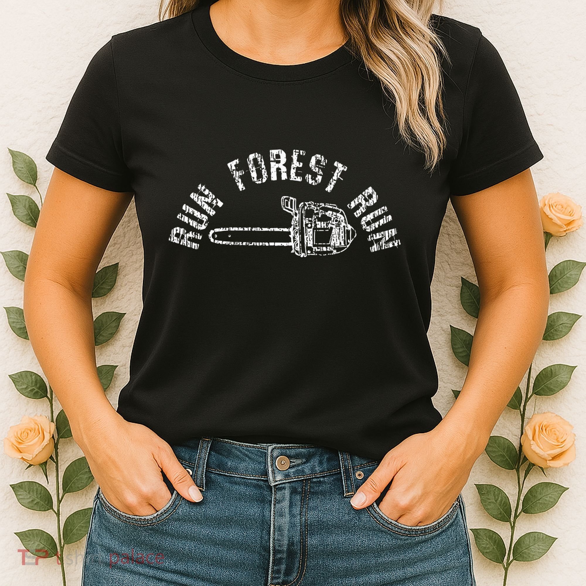 Lumberjack Chainsaw Chop Wood Gift Women's T-Shirt
