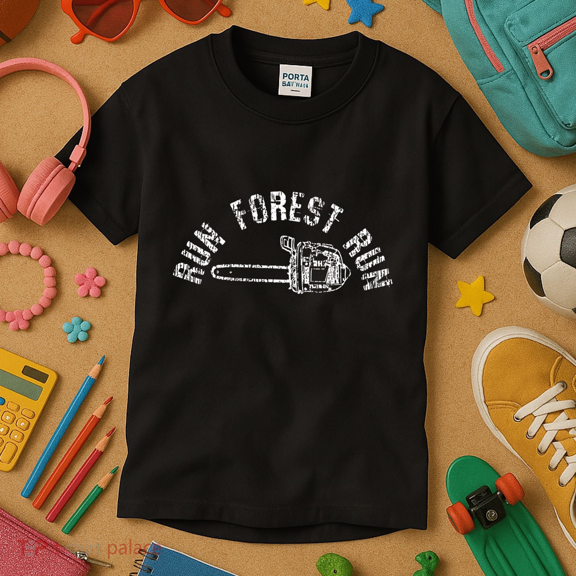 Lumberjack Chainsaw Chop Wood Gift Kids T-Shirt